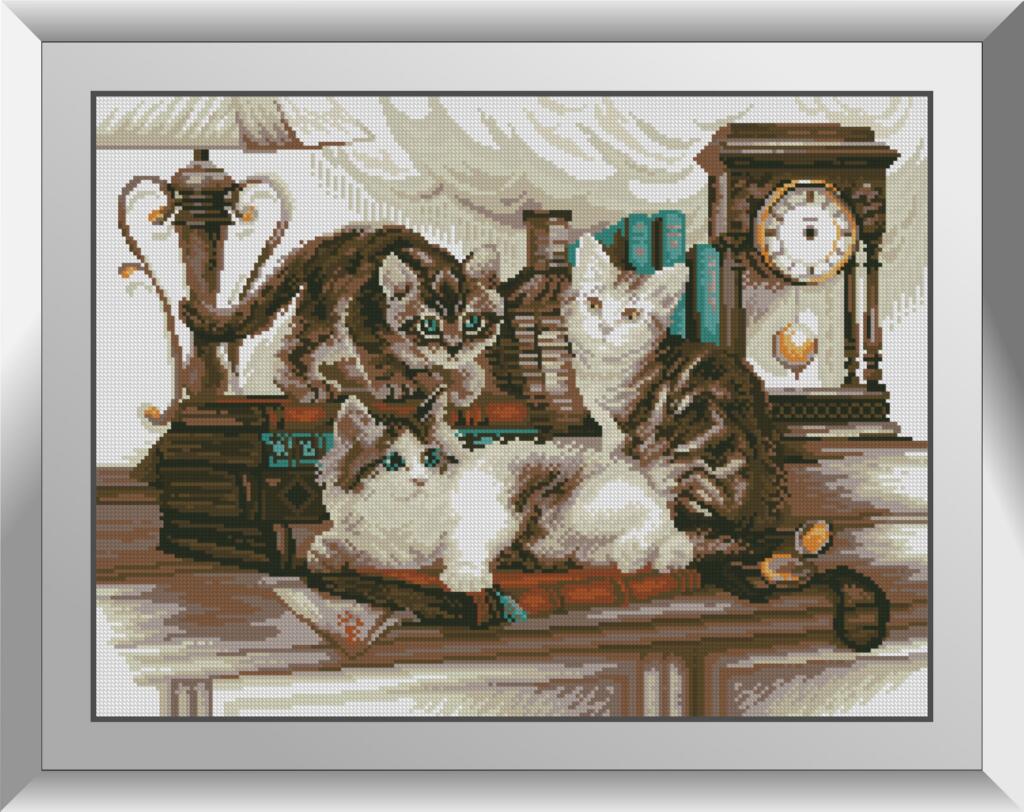 

Набор алмазной живописи Dream Art Котята в библиотеке