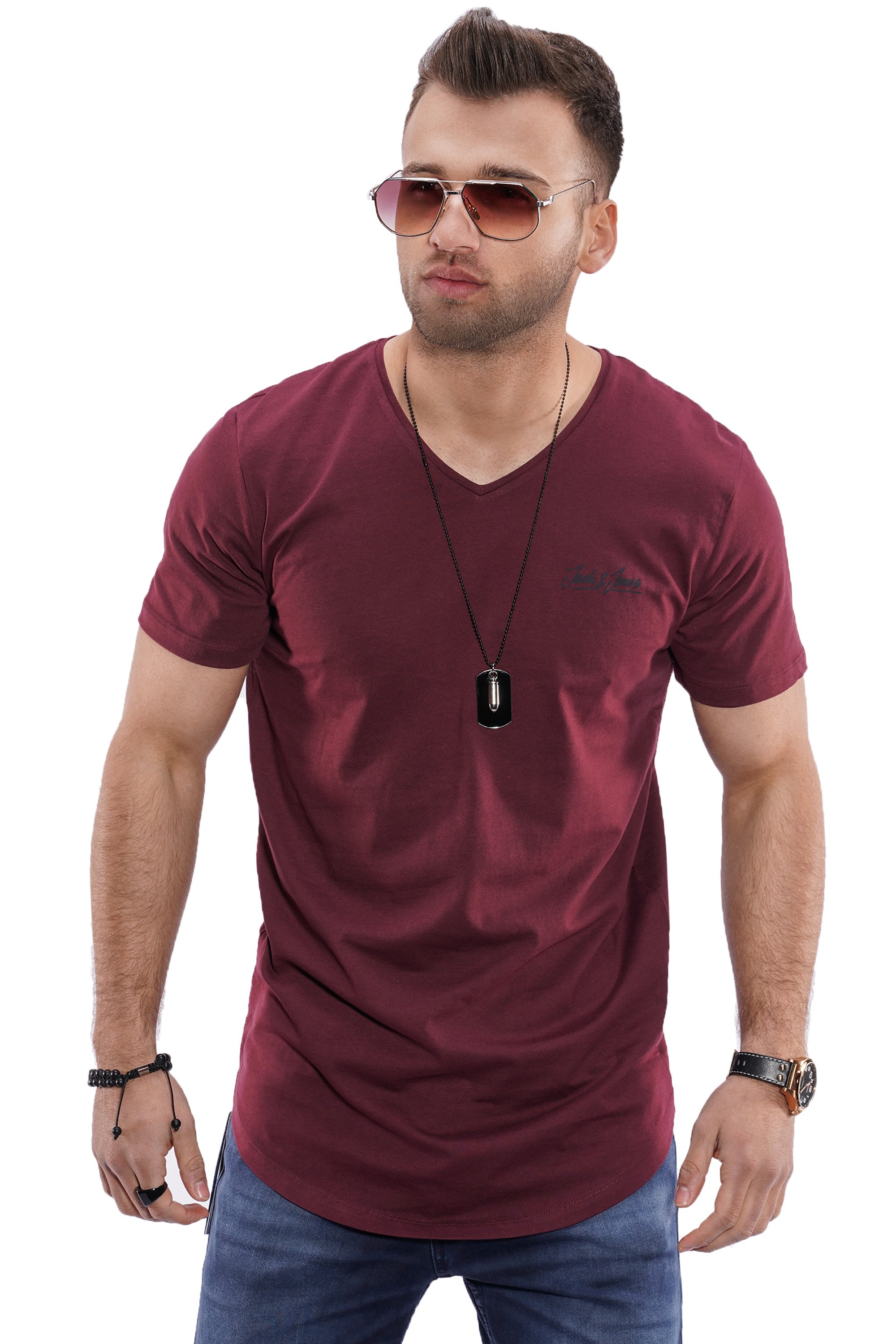 

Футболка Jack & Jones Port Royale  бордо, Футболка Jack & Jones Port Royale 3XL бордо