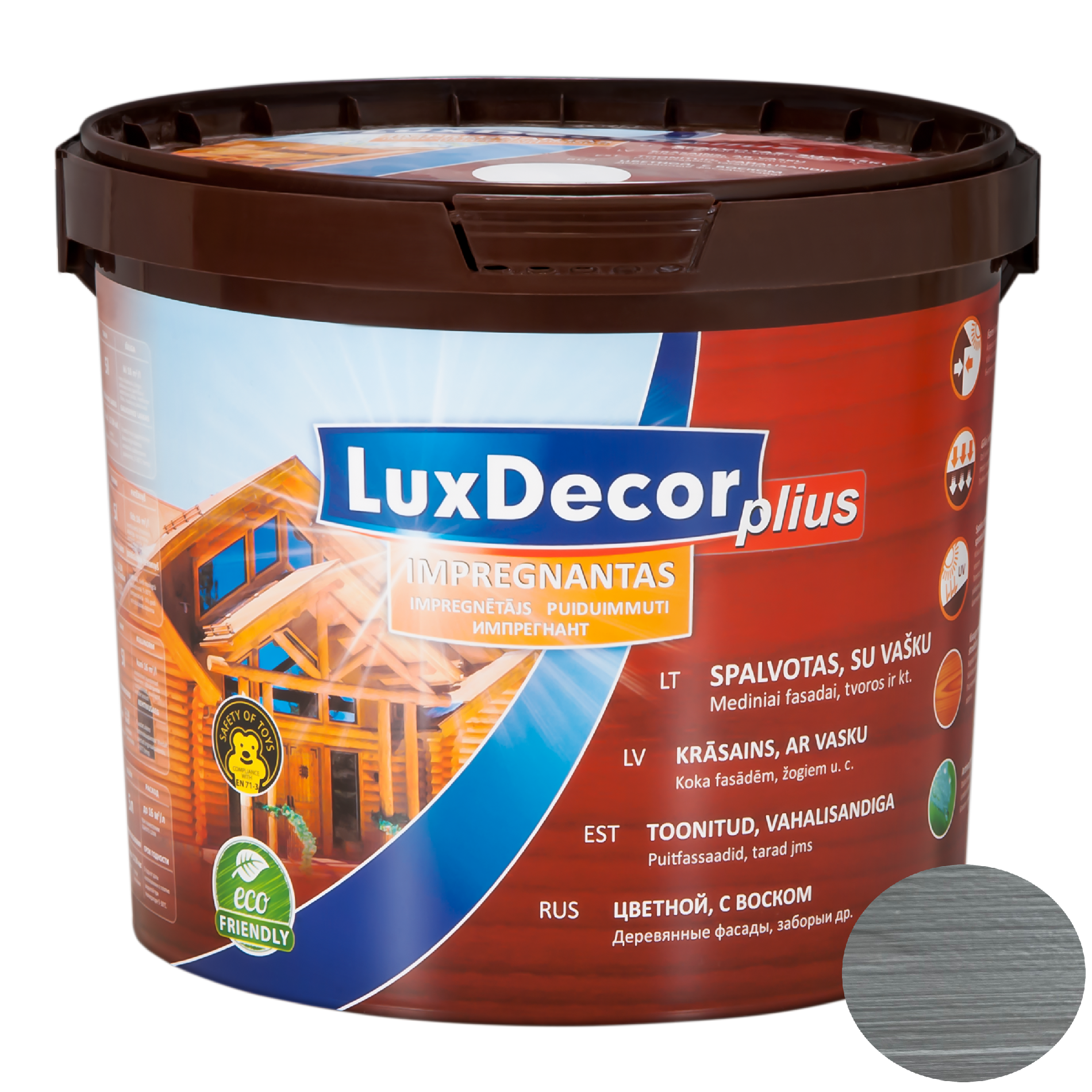 

Пропитка для дерева Lux Decor (серый) (5 литров)