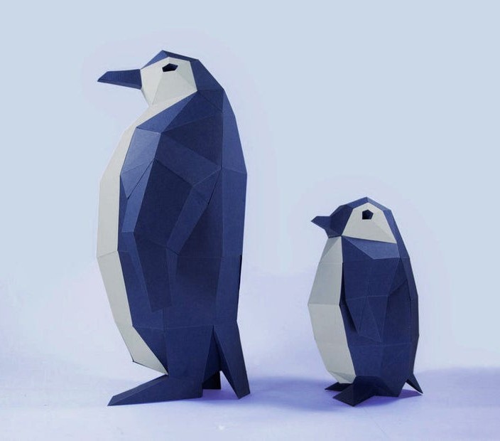

Пингвины Наборы для создания 3д фигур Оригами Papercraft