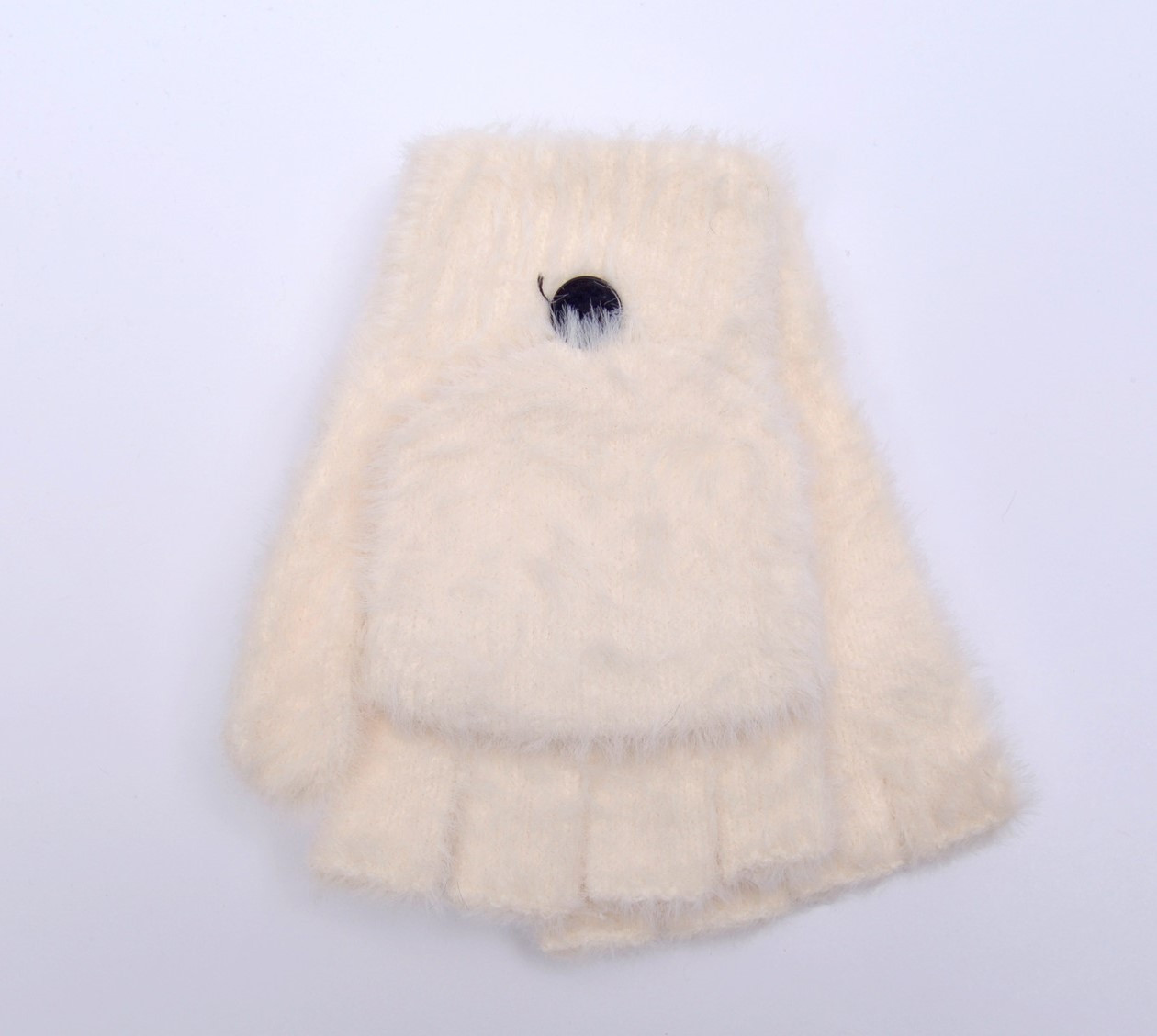 

Митенки-варежки Корона пушистые полушерсть демисезонные подростковые 9-14 лет 442-Фрут молочные