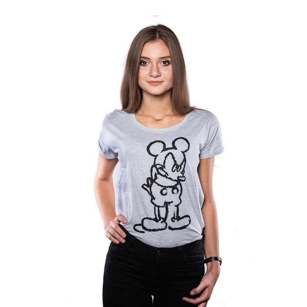 

Футболка DISNEY Angry Mickey (Микки) для женщин серая XL (5908305224884)