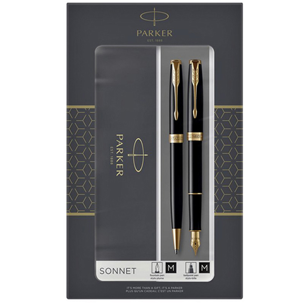 

Набор ручек Parker SONNET 08 Laque Black FP+BP в подар.уп. DUOSETS 86 092b19