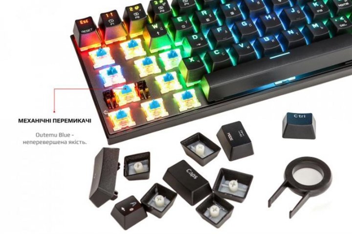 

Клавиатура Motospeed CK62 Outemu Blue (mtck62bmb) Black USB (mtck62bmb)