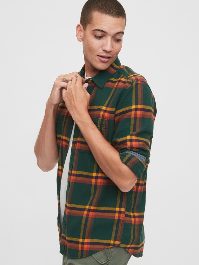 

Рубашка GAP 37878855 XL Зеленый/Оранжевый/Желтый