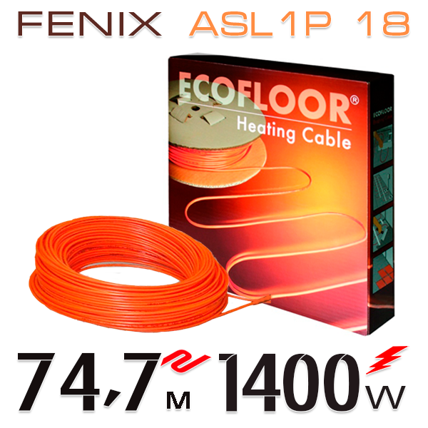 

Нагревательный кабель Fenix ASL1P 18 Вт - 74,7 м