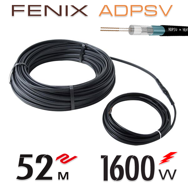 

Нагревательный двужильный кабель Fenix ADPSV 30 W/m - 52 м.п.