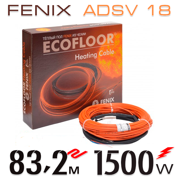 

Нагревательный кабель Fenix ADSV 18 Вт - 83,2 м