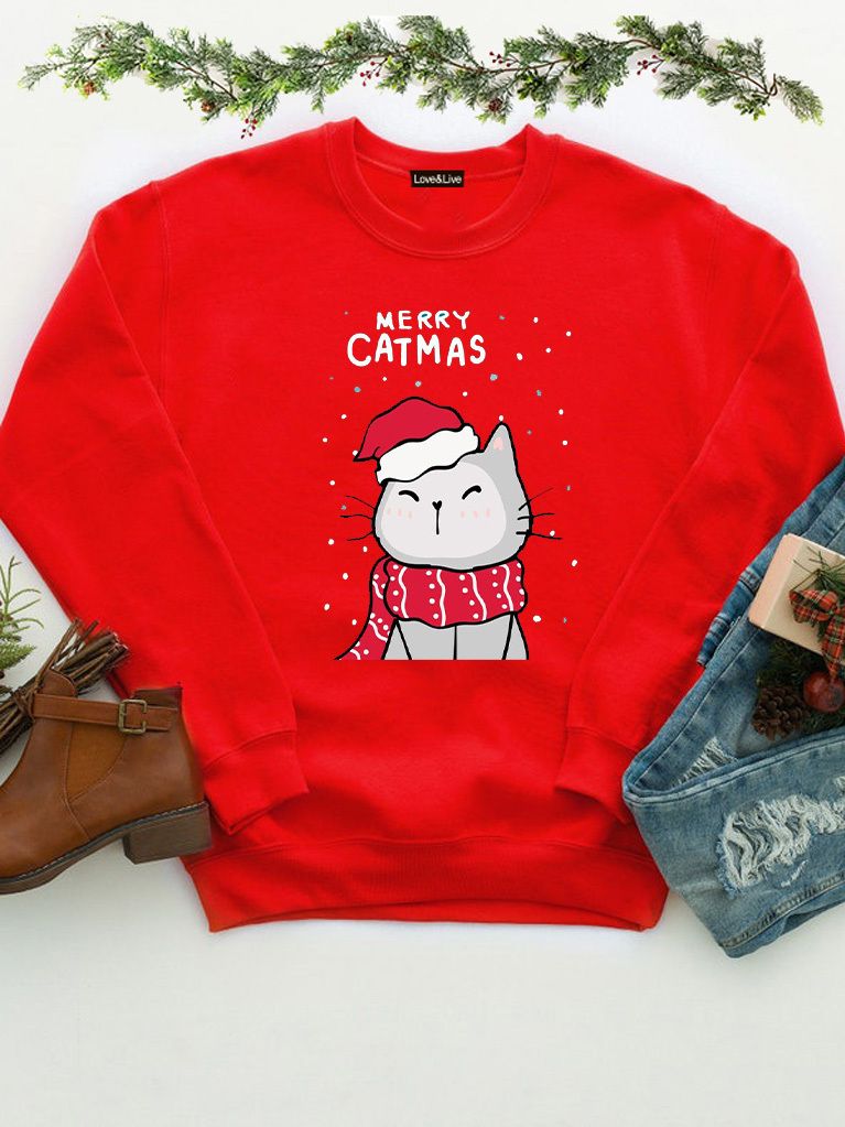 

Свитшот Love&Live Warm cat-2 LLP01248 XXL Красный