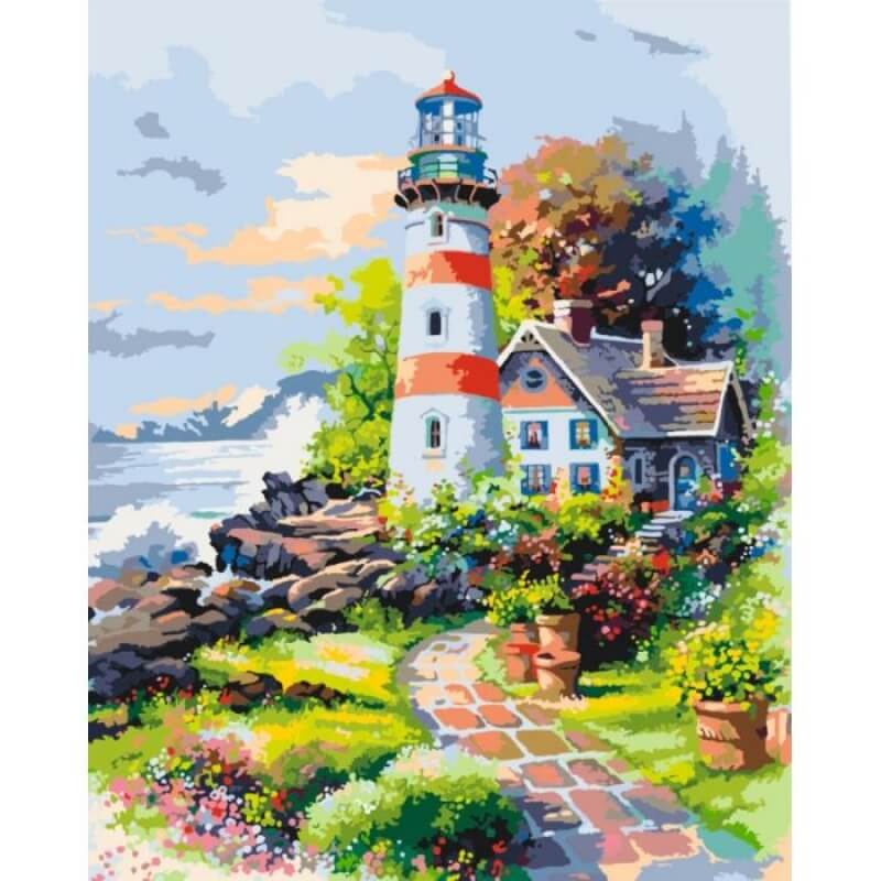 

Набір для малювання картини за номерами Ідейка Морський пейзаж Притулок мрій 40х50 см (КНО2719)