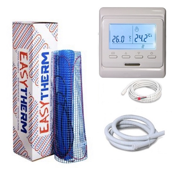 

Теплый пол EASYTHERM/200 нагревательный двухжильный мат 2400Вт 12 м² с программируемым терморегулятором в комплекте (VIT889001)
