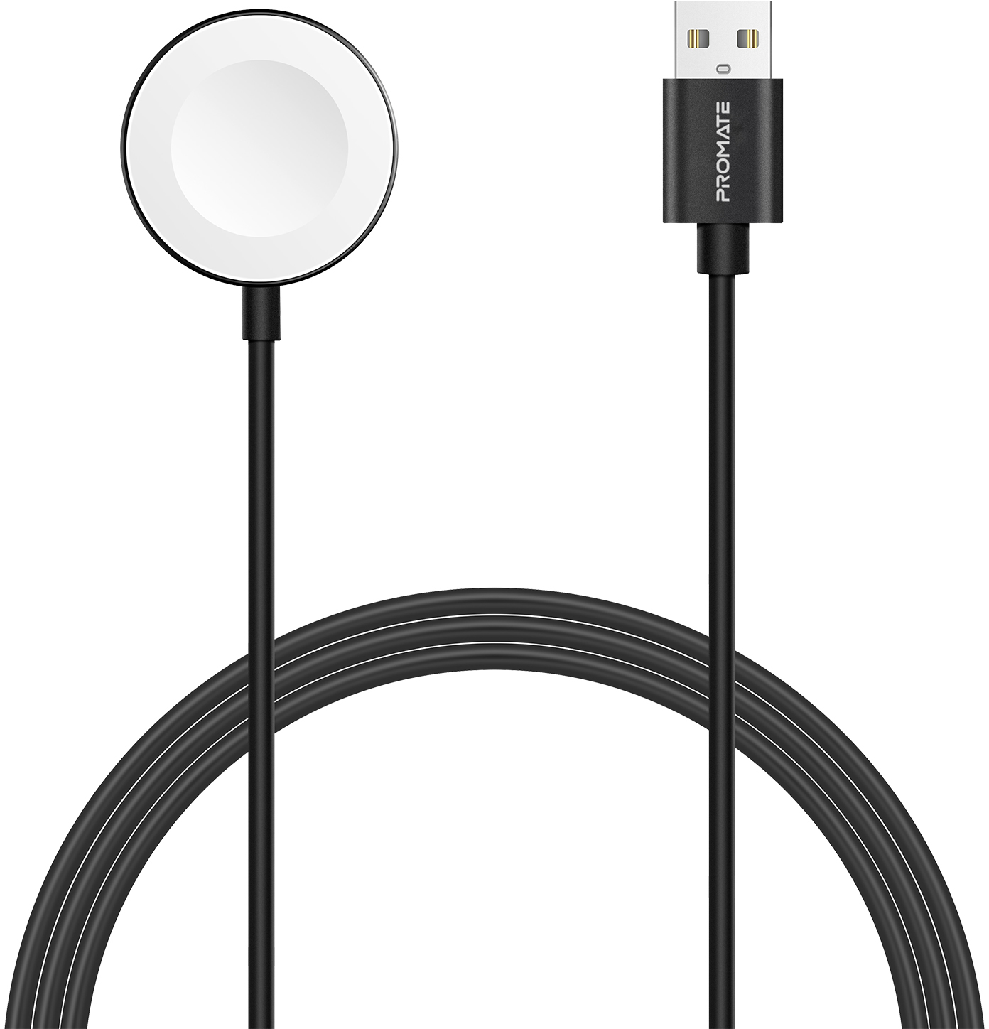 Акція на Кабель Promate AuraCord-A USB Type-A для зарядки Apple Watch с MFI 1 м Black (auracord-a.black) від Rozetka UA