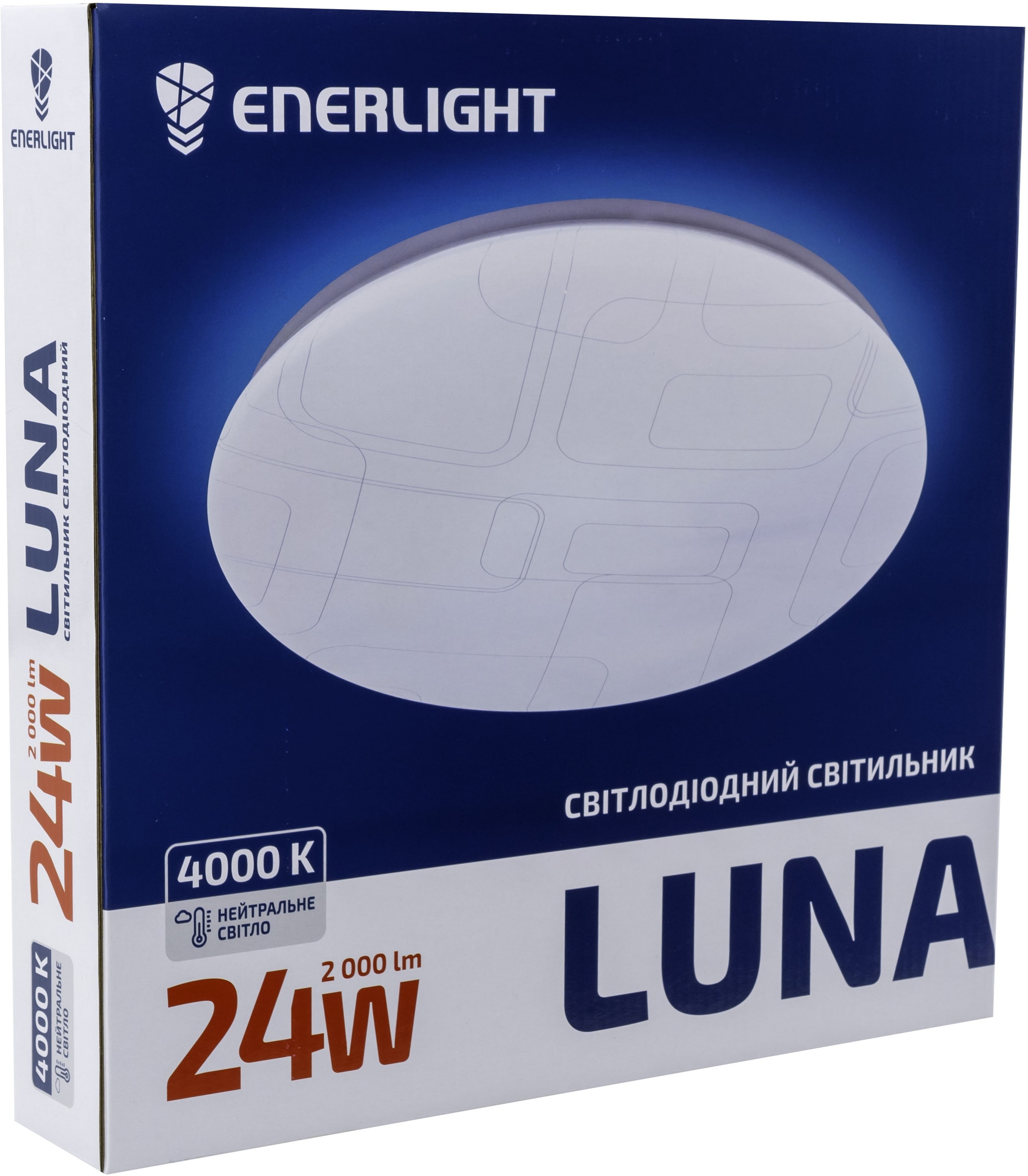 Светильник потолочный светодиодный Enerlight LUNA 24Вт 4000К .