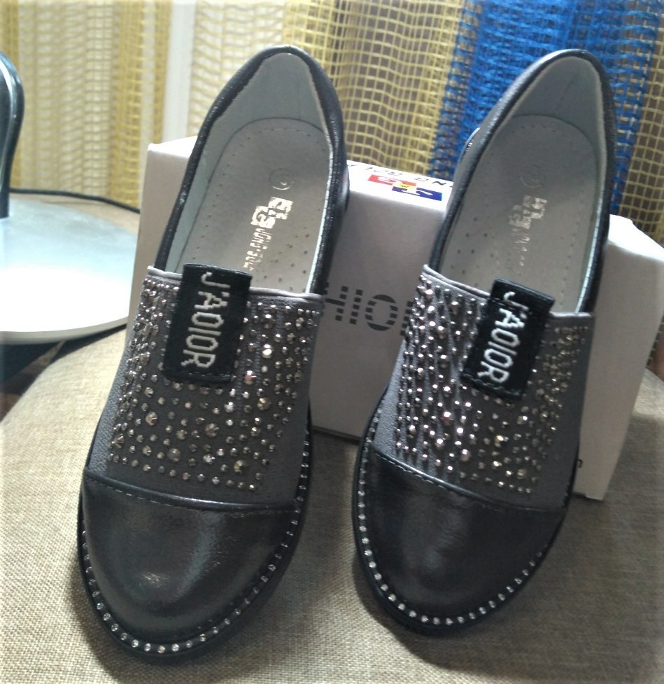 

Стильные туфли для девочки JONG-GOLF графит 29 р-р