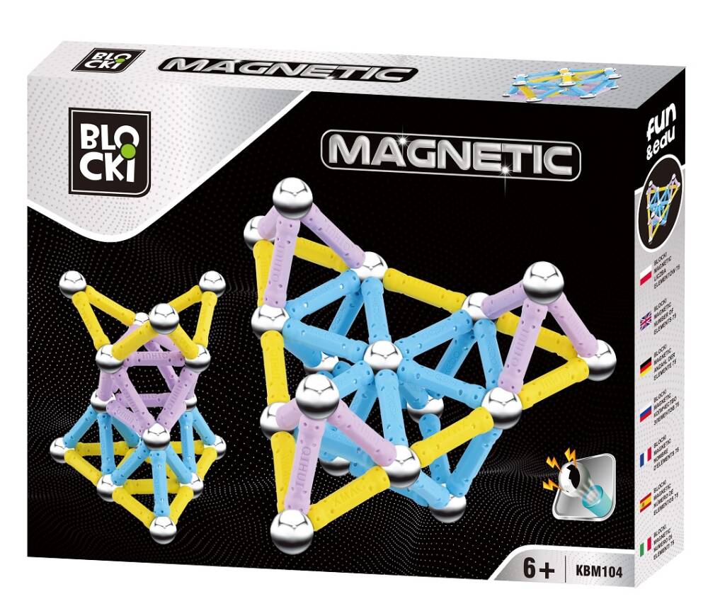 

Конструктор BLOCKI Magnetic 75 эл. (KBM104)