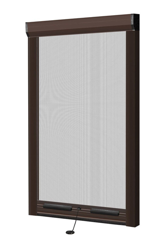 

Антимоскитная сетка Decowin 540x1600 коричневая ролетного типа с механизмом торможения