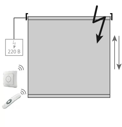 

Тканевая ролета Decowin 1200x2500 А647 открытого типа с электроприводом