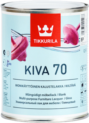 

Глянцевый акрилатный лак Tikkurila KIVA 70 для внутренних работ 0.9 л Бесцветный (6408070025468)