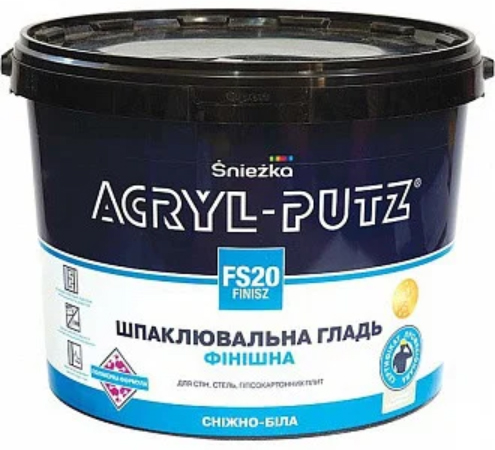 

Шпаклевка акриловая для внутренних робот Sniezka Acryl-Putz Финиш 27 кг (ведро) Белая (IG66731)