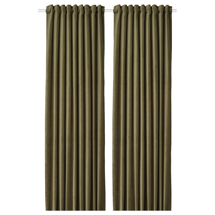 

Затемнювальна гардина IKEA SANELA 140х300 см оливкова (904.800.76)