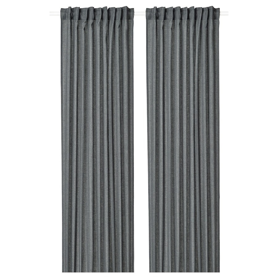 

Гардина IKEA MILDRUN 145х300 см темно-сіра (404.808.04)