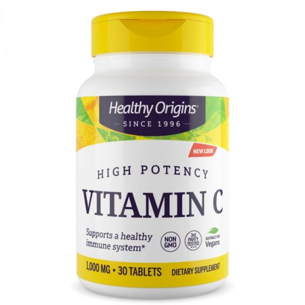 

Витамины и минералы Healthy Origins Vitamin C 1000 mg, 30 таблеток (165844)