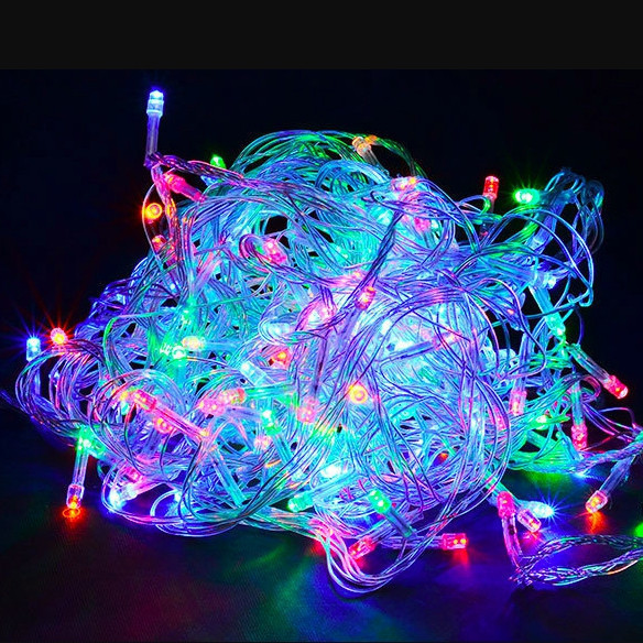 

Гирлянда светодиодная, новогодняя "Классическая", 200 LED, 13м, разноцветная, (прозрачный провод)