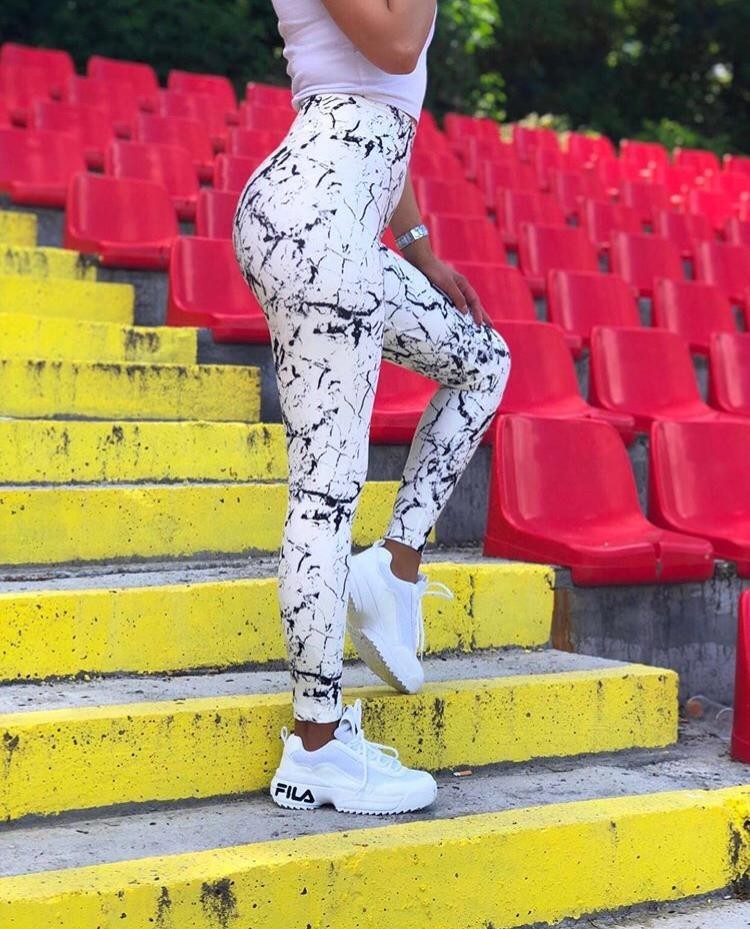 

Лосины Superstacy Белый мрамор L белые (SS2512-00)