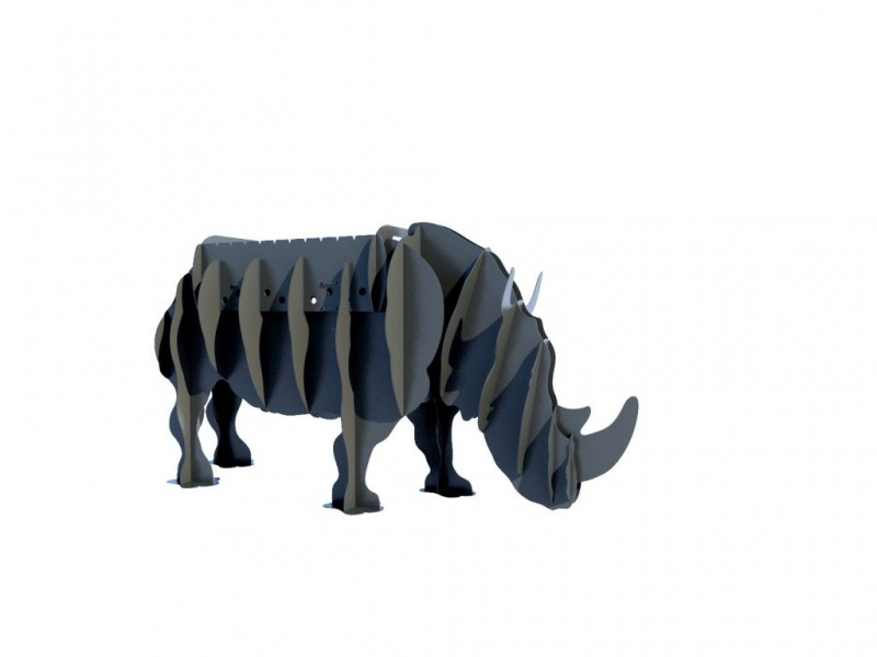 

Мангал стационарный Vesuvi в форме 3D животного Носорог