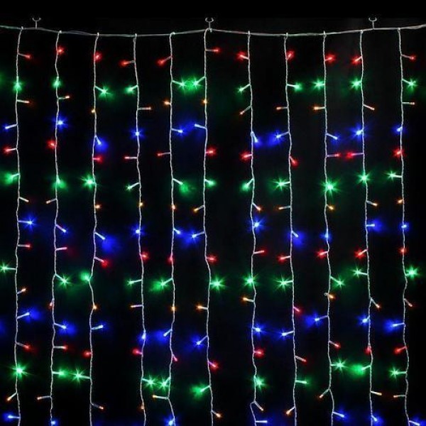

Гірлянда штора LED RD-087 144 діоди 2х2 м різнобарвна