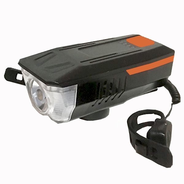 

Фонарь велосипедный Bicycle Handlebar Light LY-16 аккумуляторный влагостойкий со звонком USB CREE T6