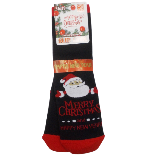 

Новогодние женские носки теплые Slid leva - черные 102229, Новогодние женские носки теплые Slid leva 36-39 черные 102229