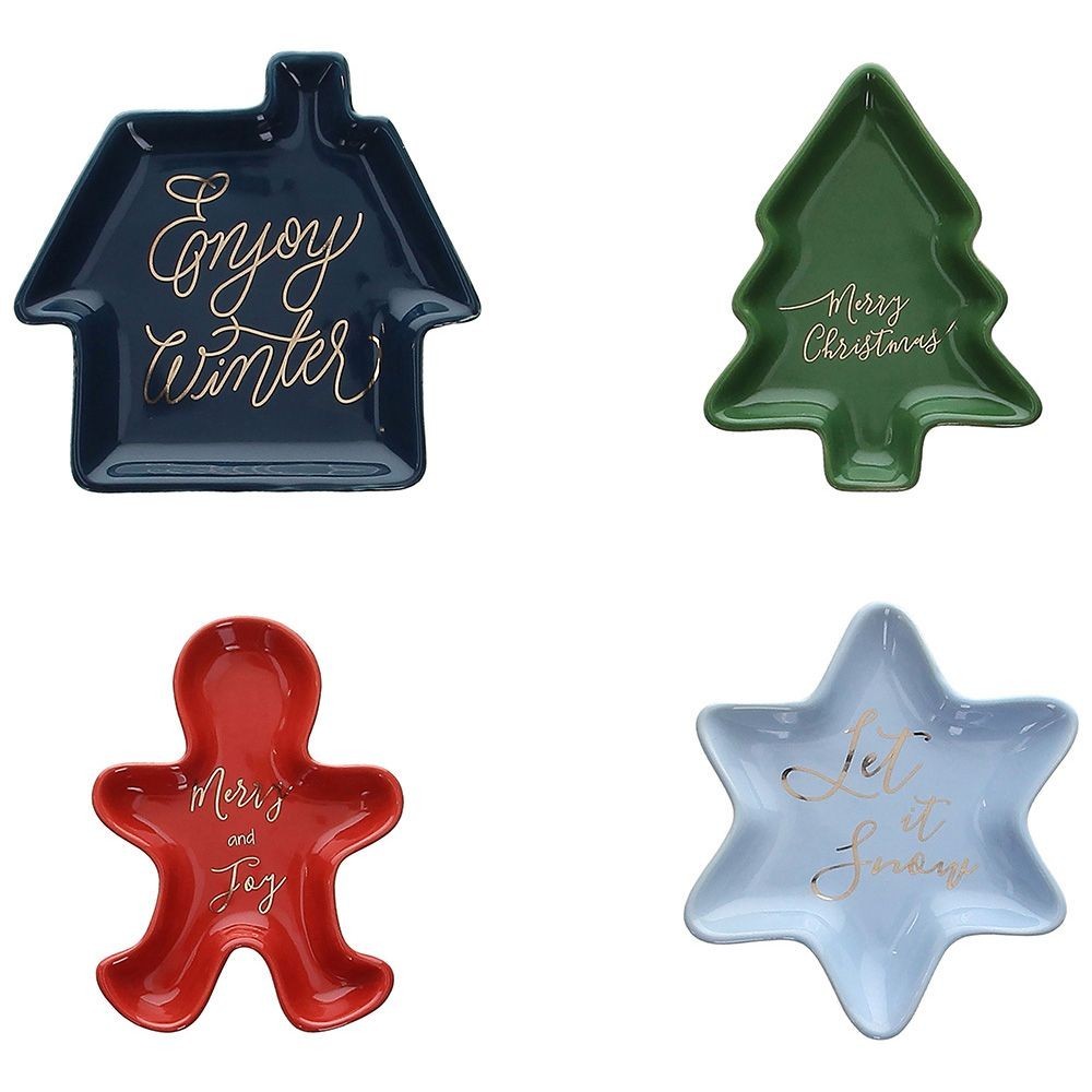 

Набор блюдо Tognana Natale Joy&Home, 4 шт, 12х11 см, керамика, разноцветный