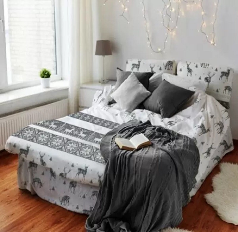 

Комплект постельного белья из фланели Северный олень CottonTwill 150х220 см Полуторный (FL057-3)