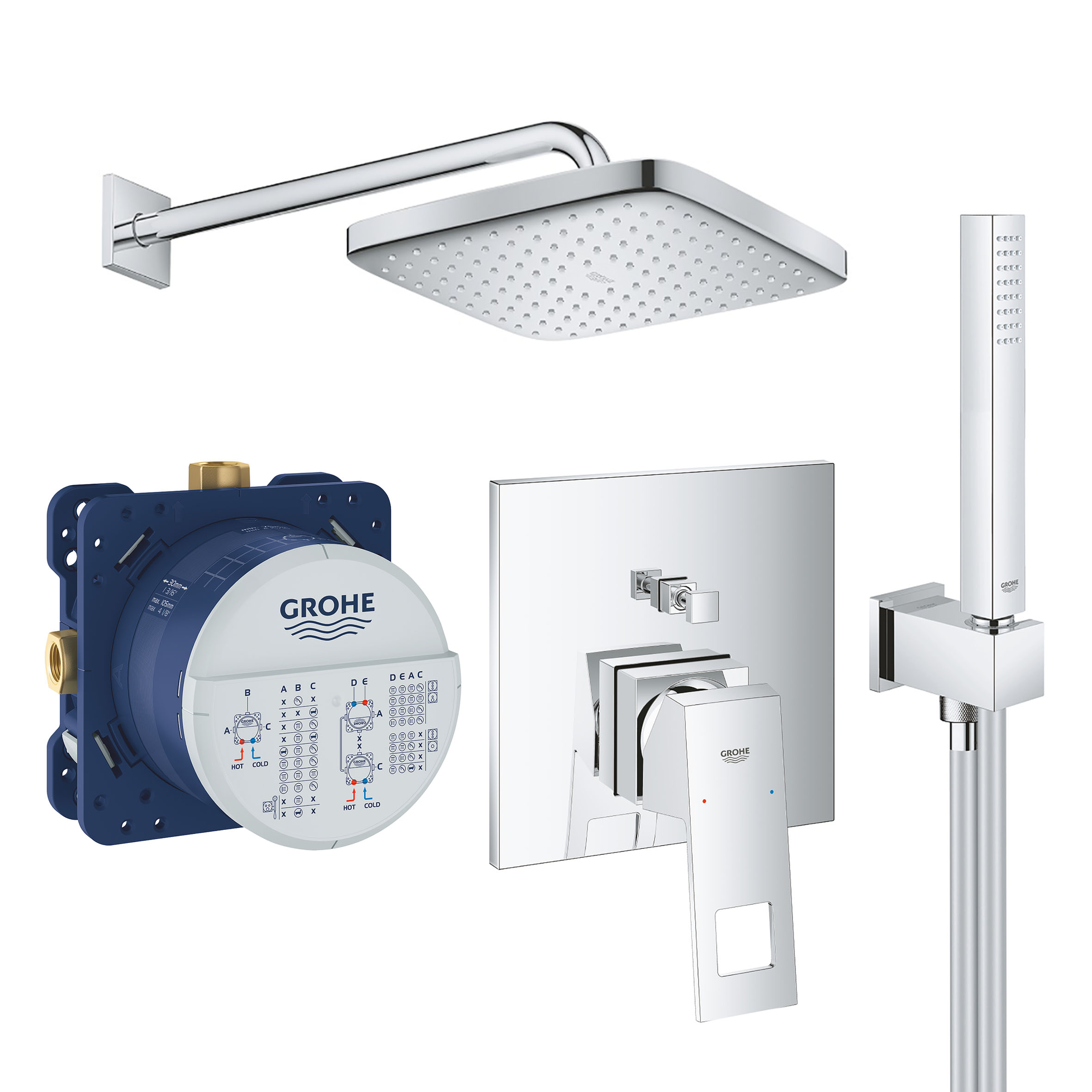 

Душевая система Grohe Eurocube 26415SC3