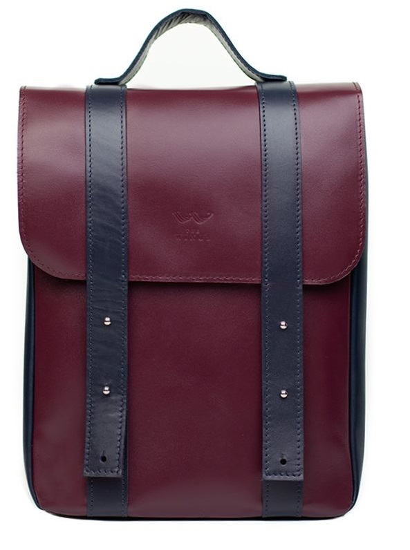 

Рюкзак кожаный The Wings бордово-синий TW-BagBack-13-mars-blue-ksr