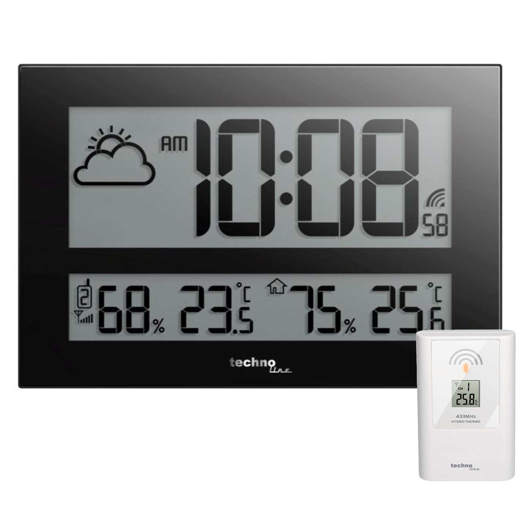 

Часы настенные Technoline WS8011 Black