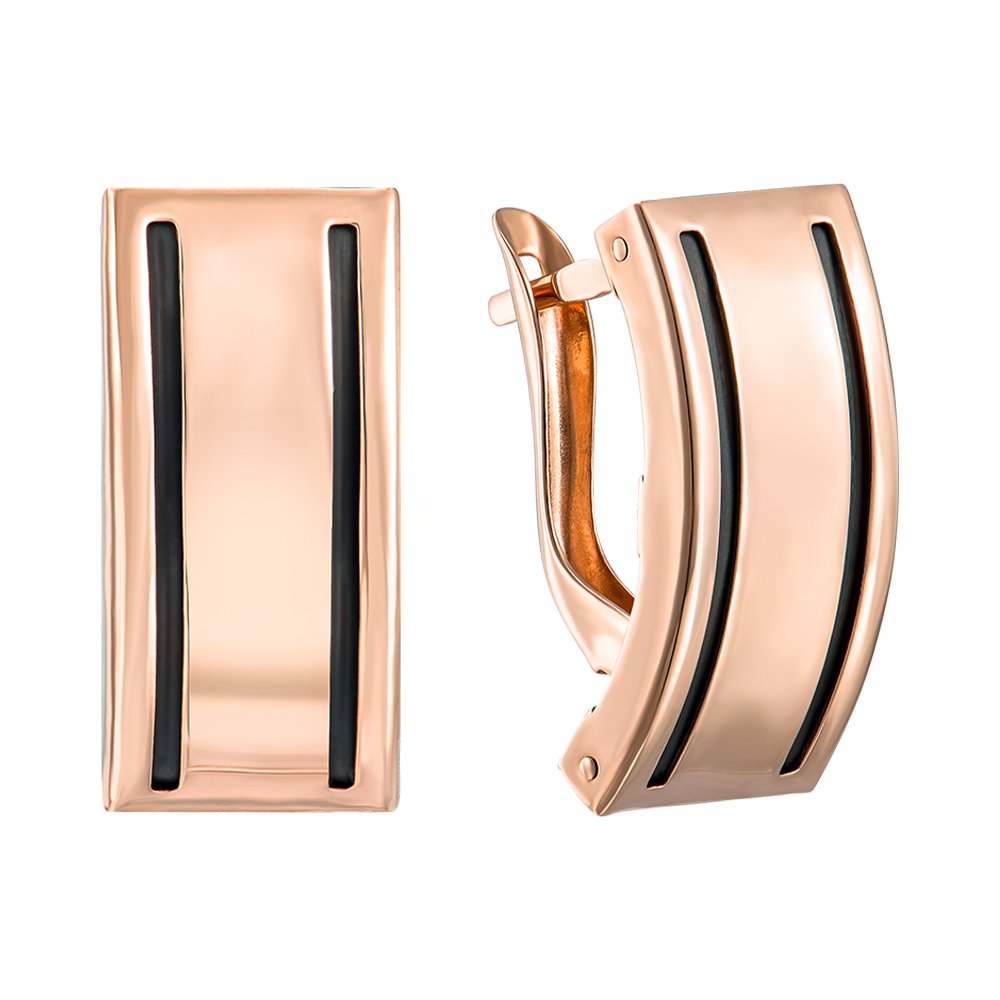 

Серьги из красного золота с каучуком 000151595