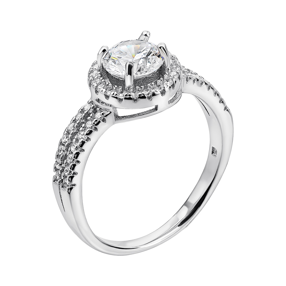 

Серебряное кольцо с фианитами 000137003 16.5 размера