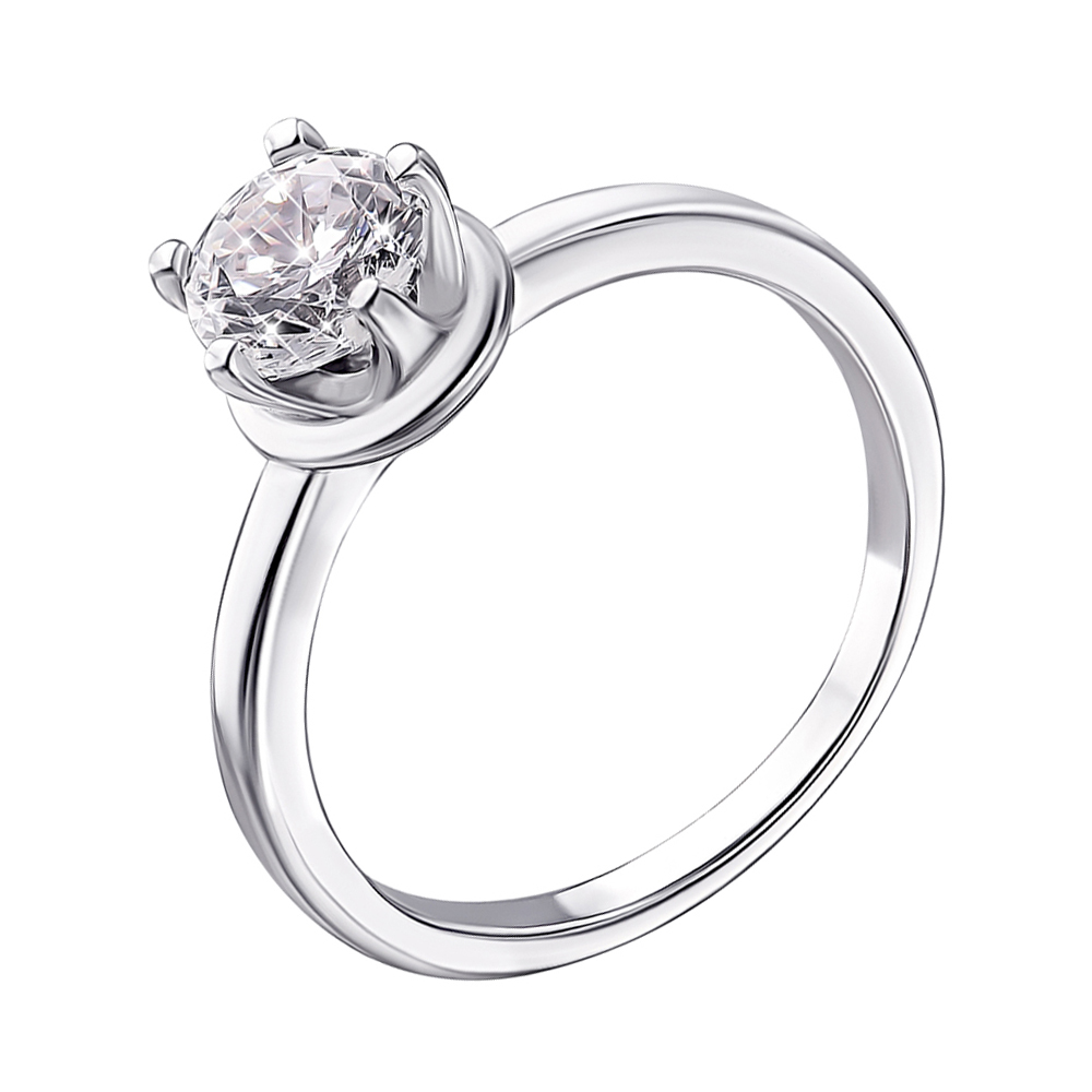 

Серебряное кольцо с фианитом 000118386 17 размера