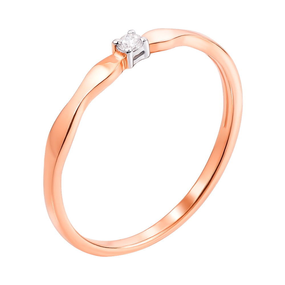 

Помолвочное кольцо в комбинированном цвете золота с бриллиантом 000131411 17 размера