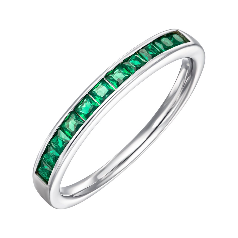 

Серебряное кольцо с фианитами 000147235 18 размера