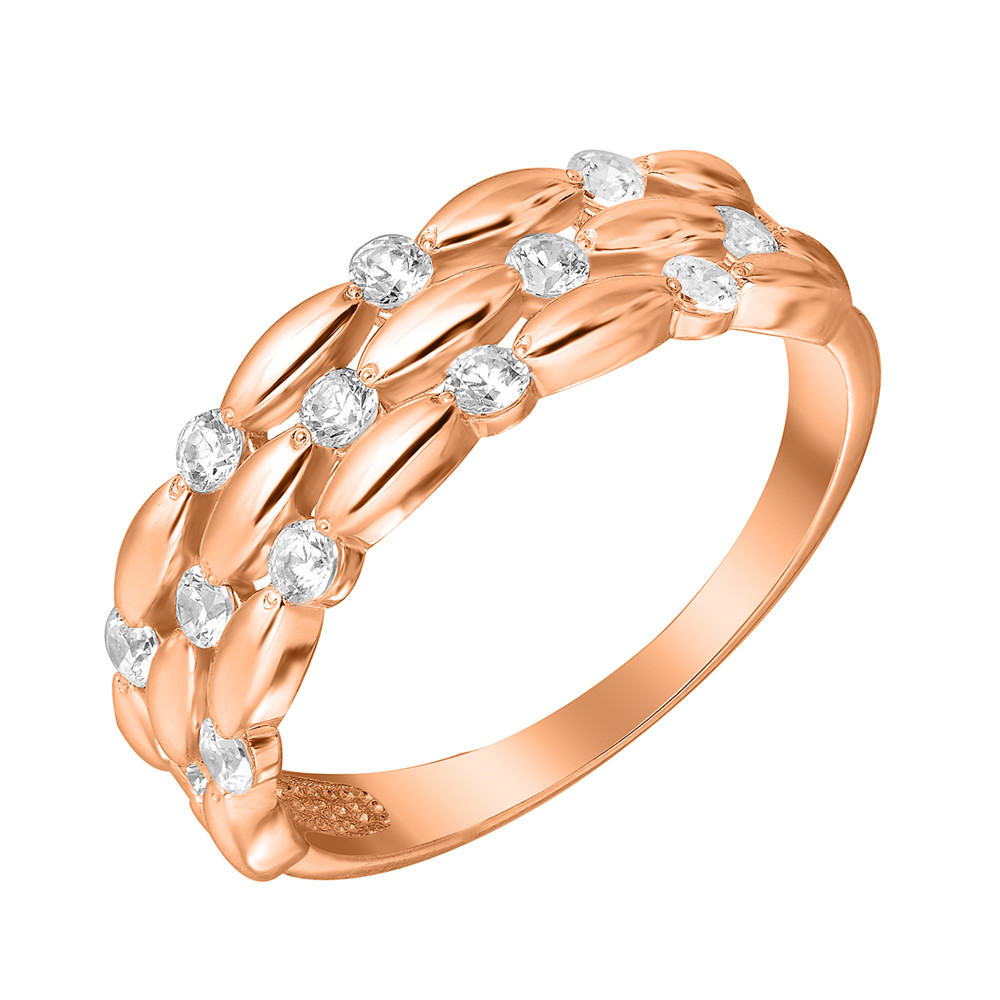 

Кольцо из красного золота с фианитами S Zirconia 000122768 17 размера
