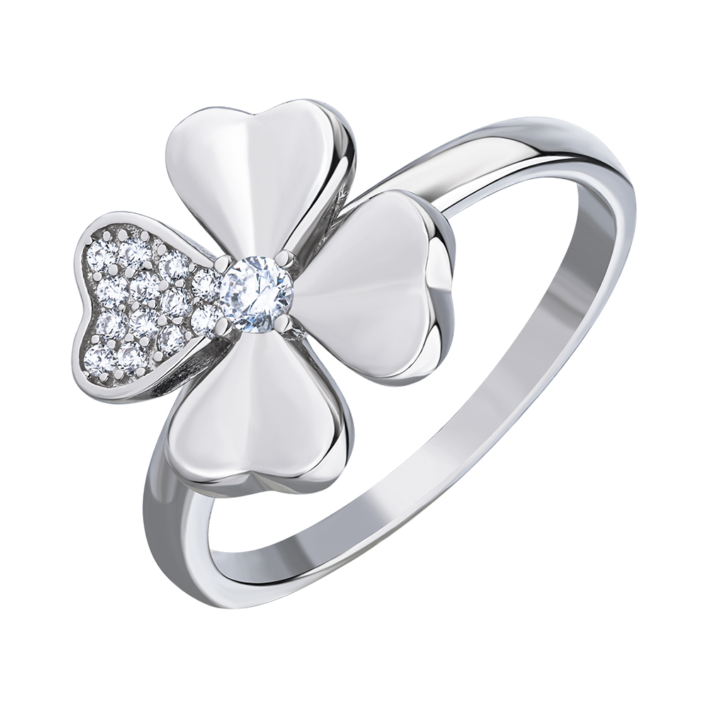 

Серебряное кольцо с фианитами 000147226 18.5 размера