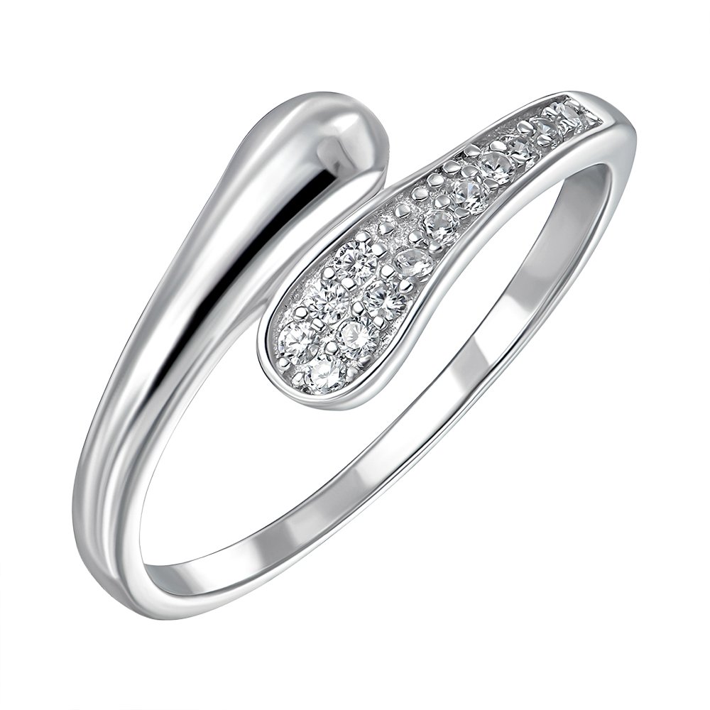 

Серебряное кольцо с фианитами 000151680 16.5 размера