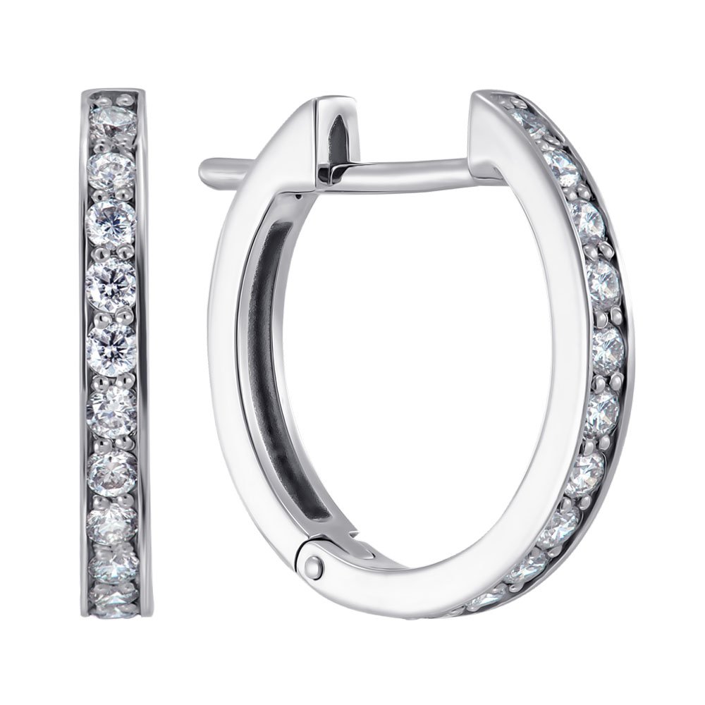 

Серьги-конго из белого золота с бриллиантами 000144212