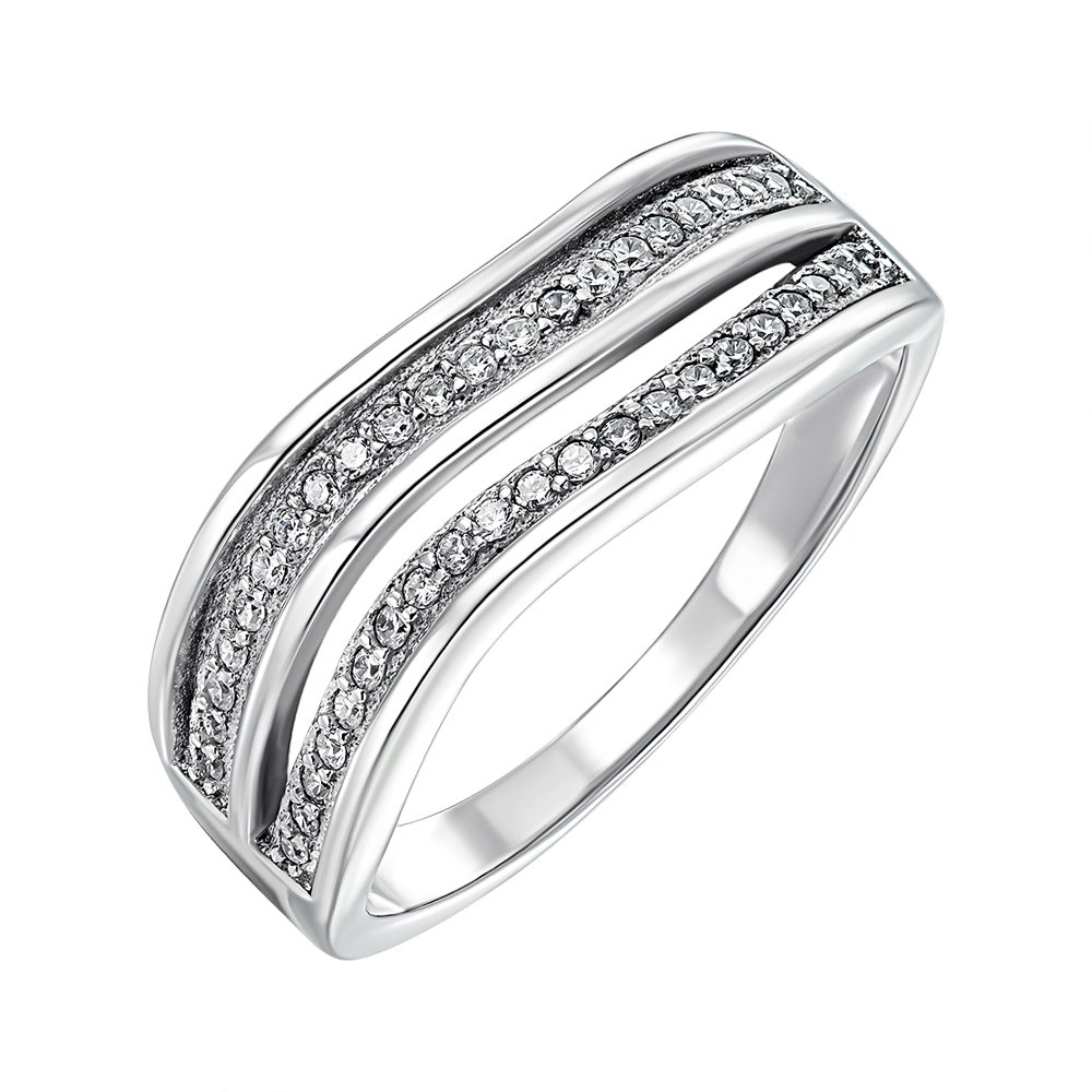 

Серебряное кольцо с фианитами 000151656 16.5 размера