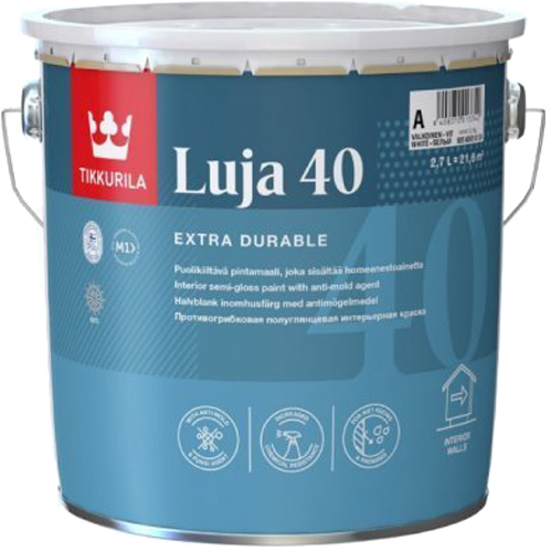 

Краска акрилатная с противоплесневым компонентом Tikkurila Luja 40 0.9 л Белая (6408070013335)