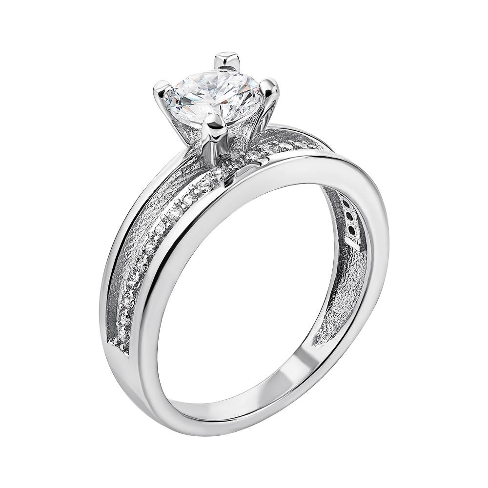 

Серебряное кольцо с фианитами 000135916 17 размера