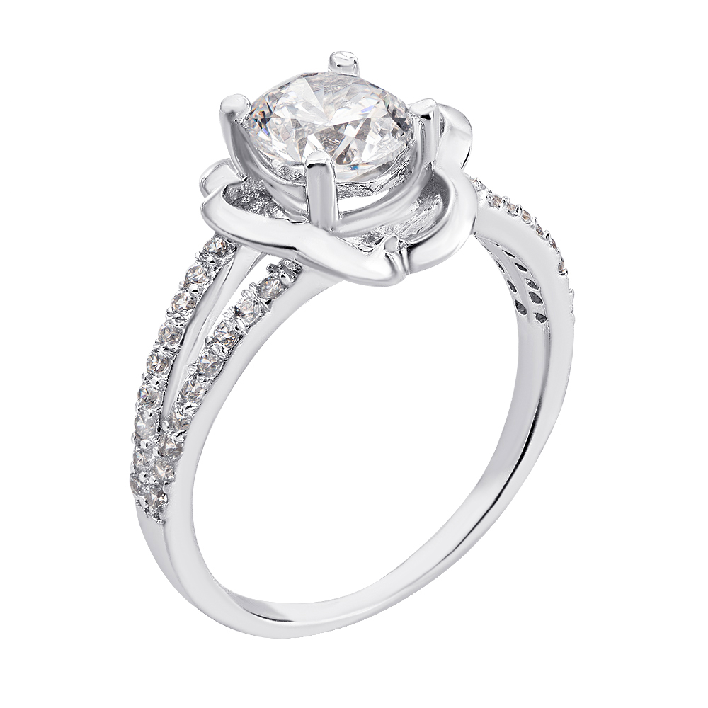 

Серебряное кольцо с фианитами 000134319 16 размера